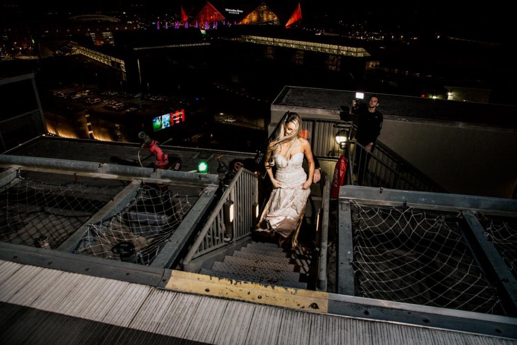 Helicopter Wedding Exit, Skyline Atlanta Wedding View, Brittany & Christopher's Wedding | Ventanas – Atlanta, GA