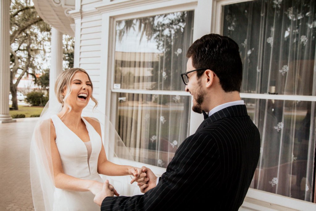 Sunni & Felipe - Valdosta GA Wedding Photographers velas Studio131 Bride and Groom First look