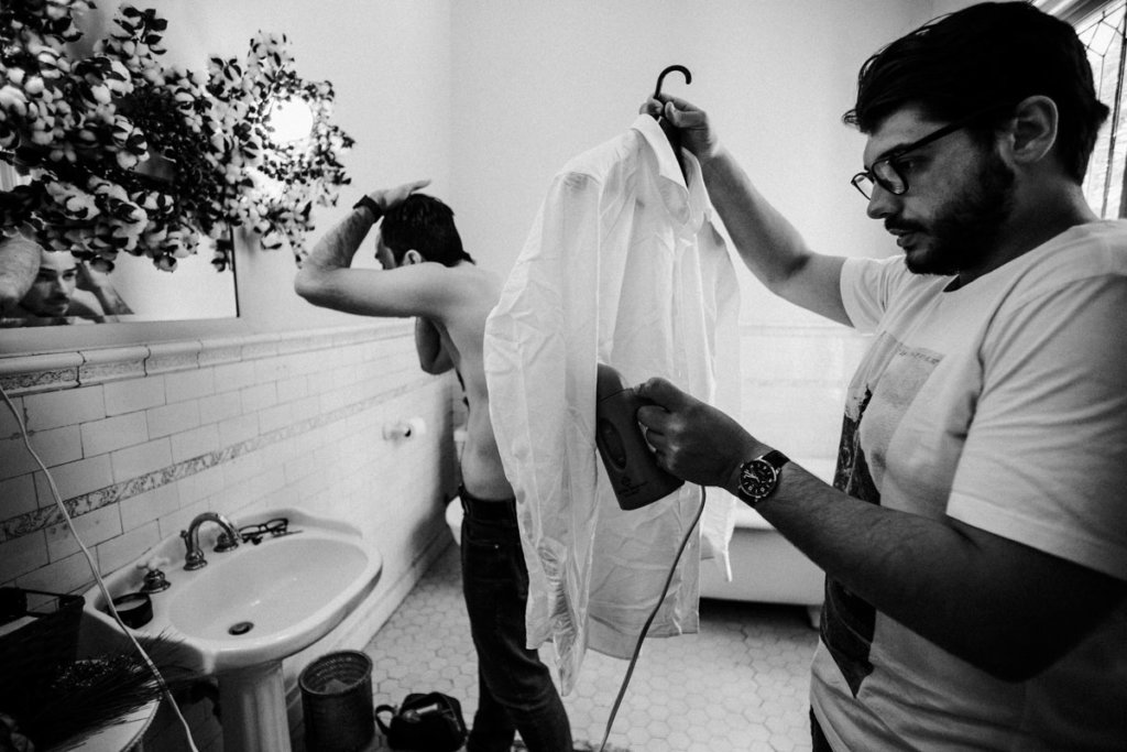 Wedding at The Crescent Valdosta GA 11 Groom getting ready