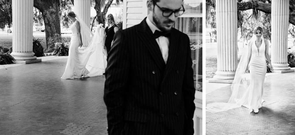 Wedding Photographers velas Studio-22 Bride and groom first look Valdosta Georgia