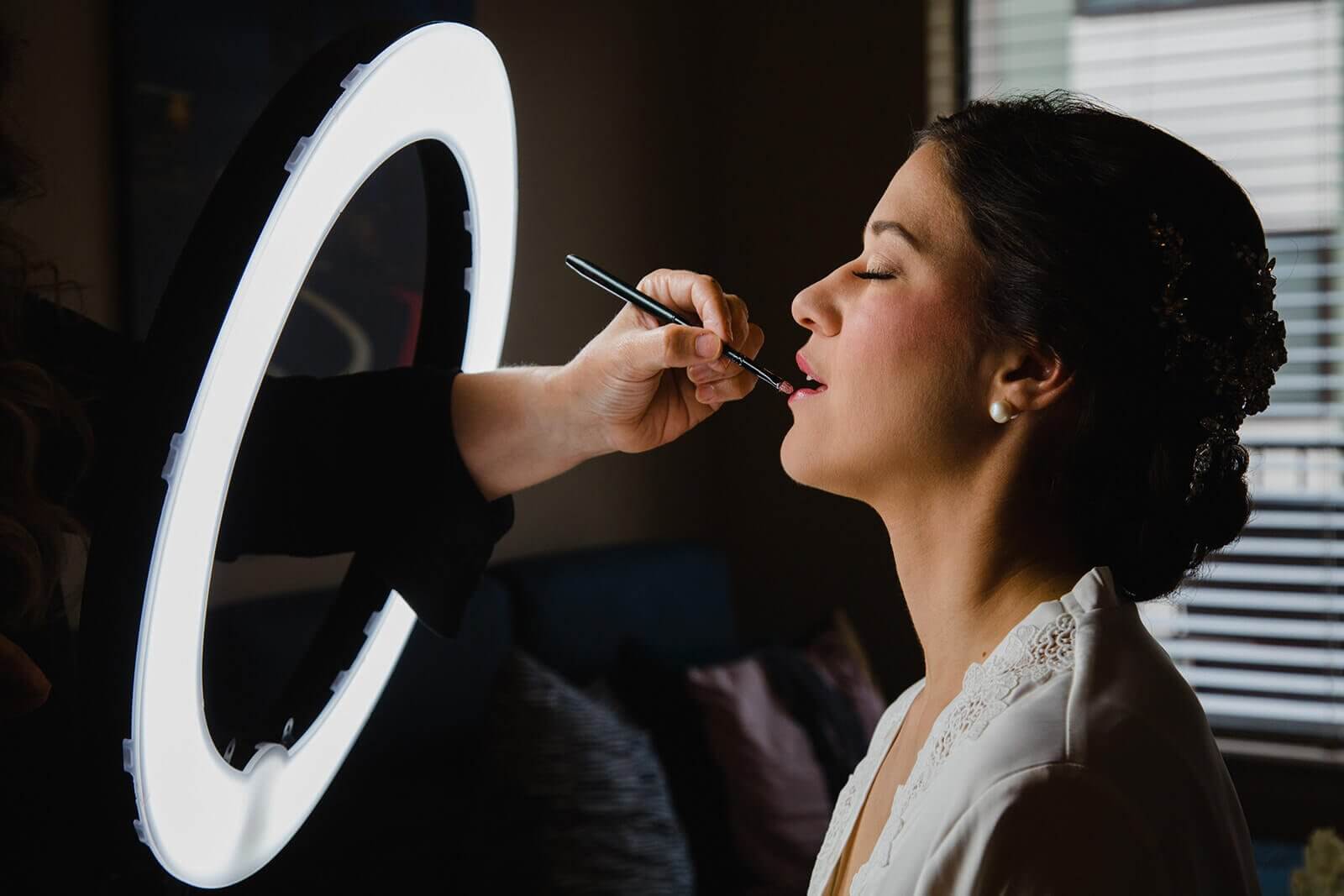 bride makeup lipstick