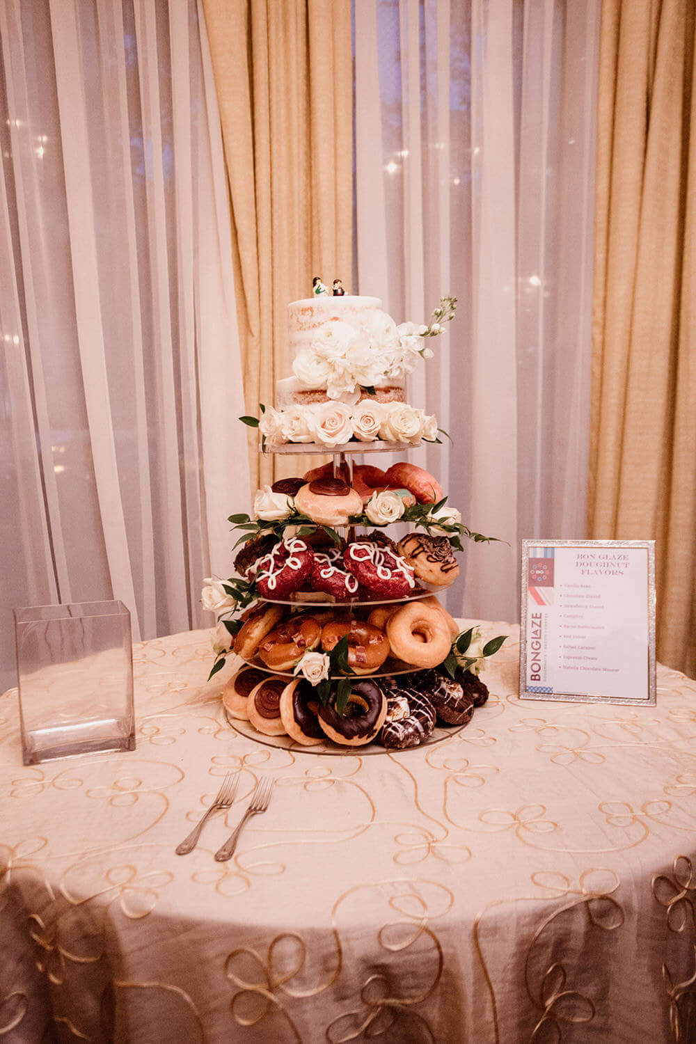 Wedding donut cake tower