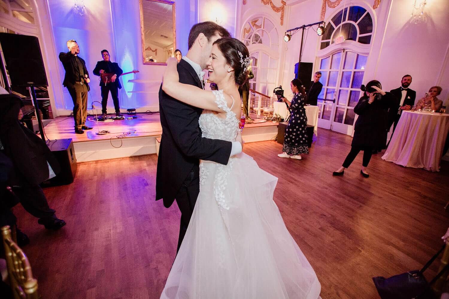 first dance at Wedding at The Wimbish House