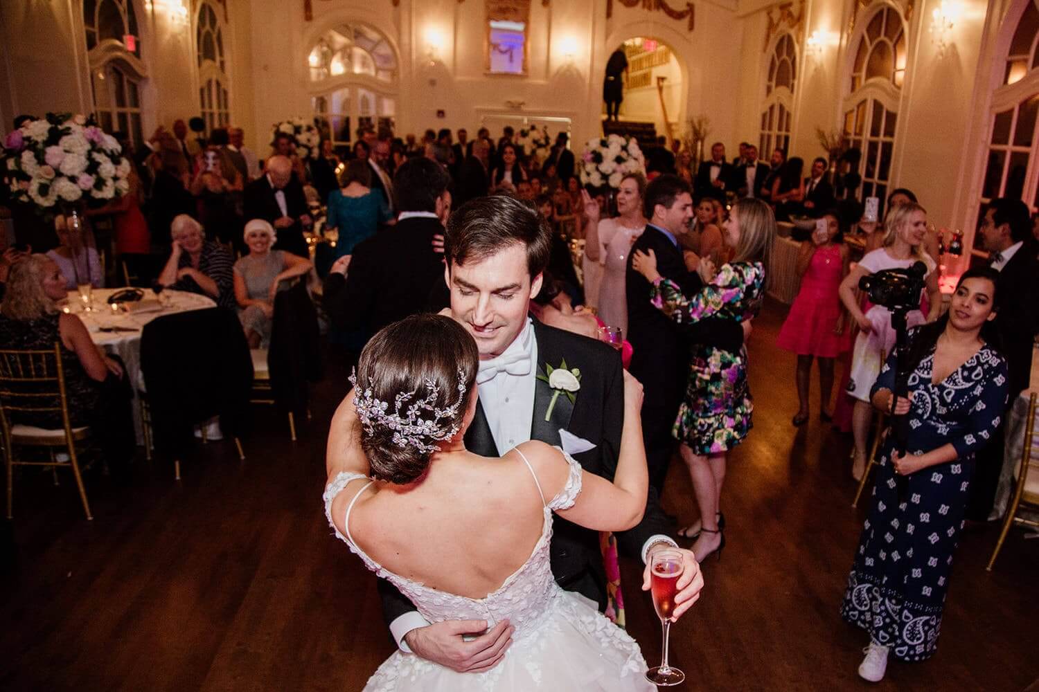 first dance at Wedding at The Wimbish House