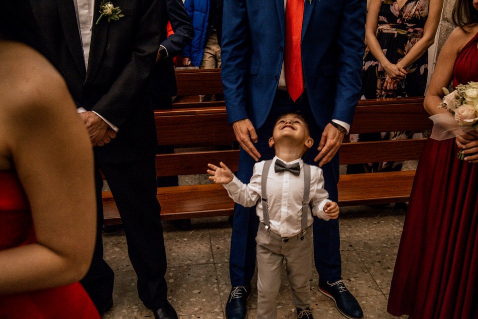 happy kid in wedding