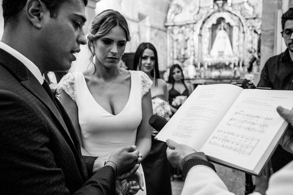 groom reading at wedding