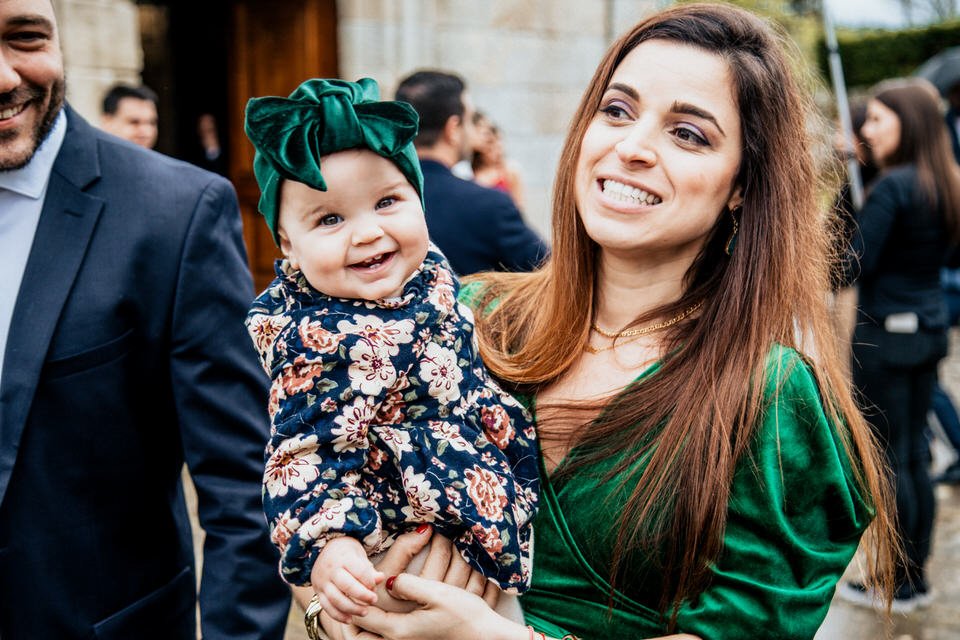 baby at wedding