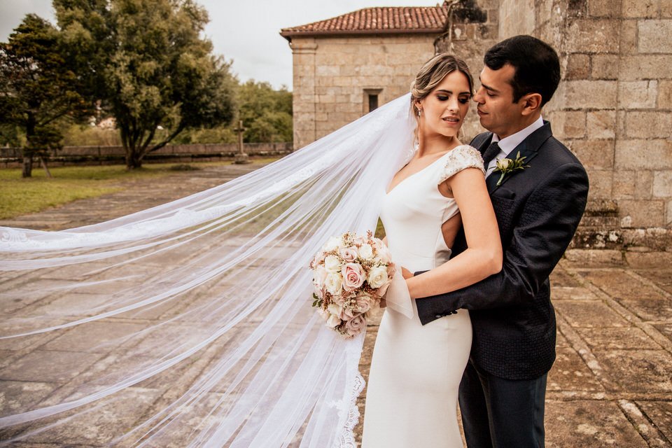 Bride and groom in the church