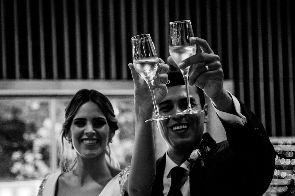 Wedding in Vigo Pazo los Escudos El Pazo de Cea56 baby and groom celebrating