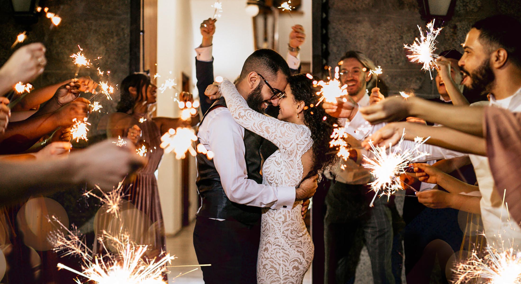 wedding sparklers exits Atlanta Wedding Photographer