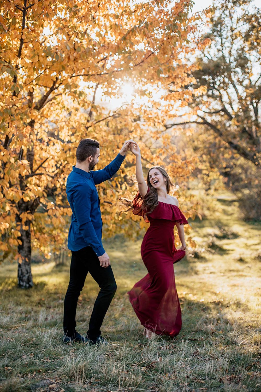 sesión de pareja en otoño