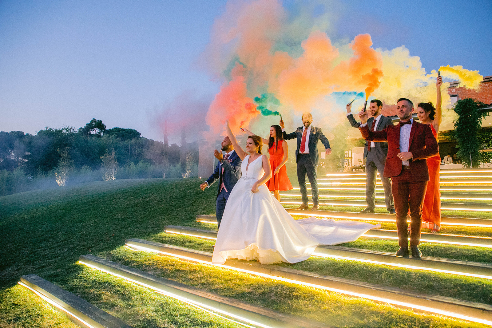 humo para fotos boda