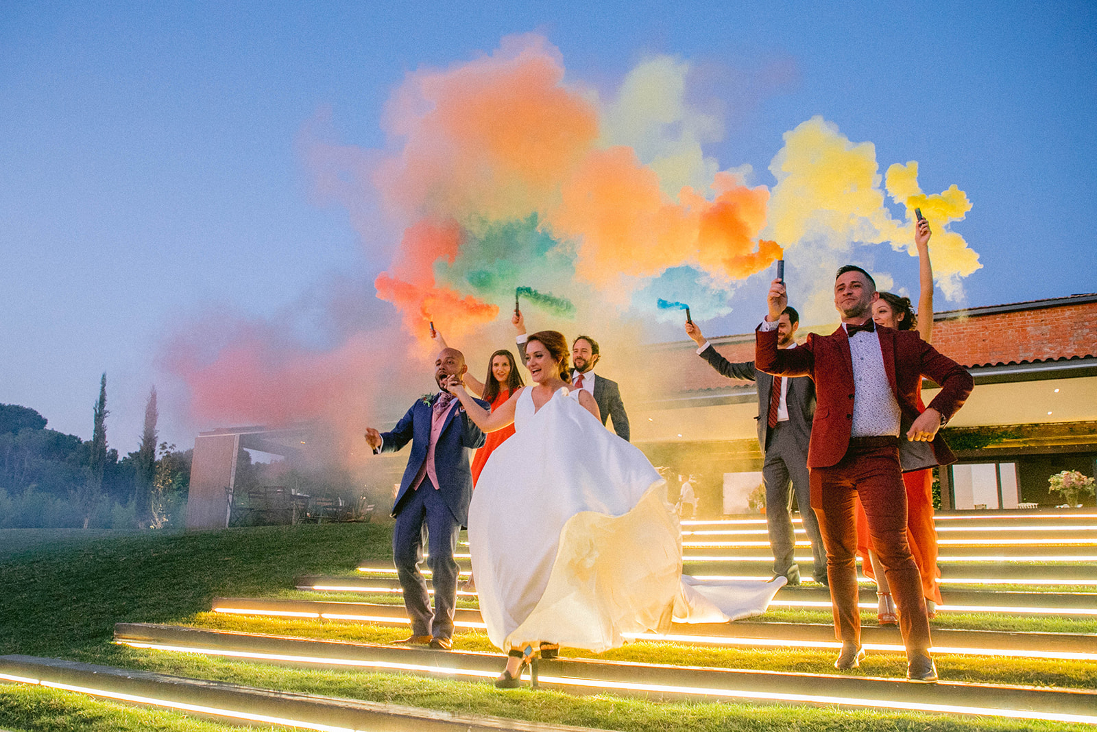 humo para fotos boda
