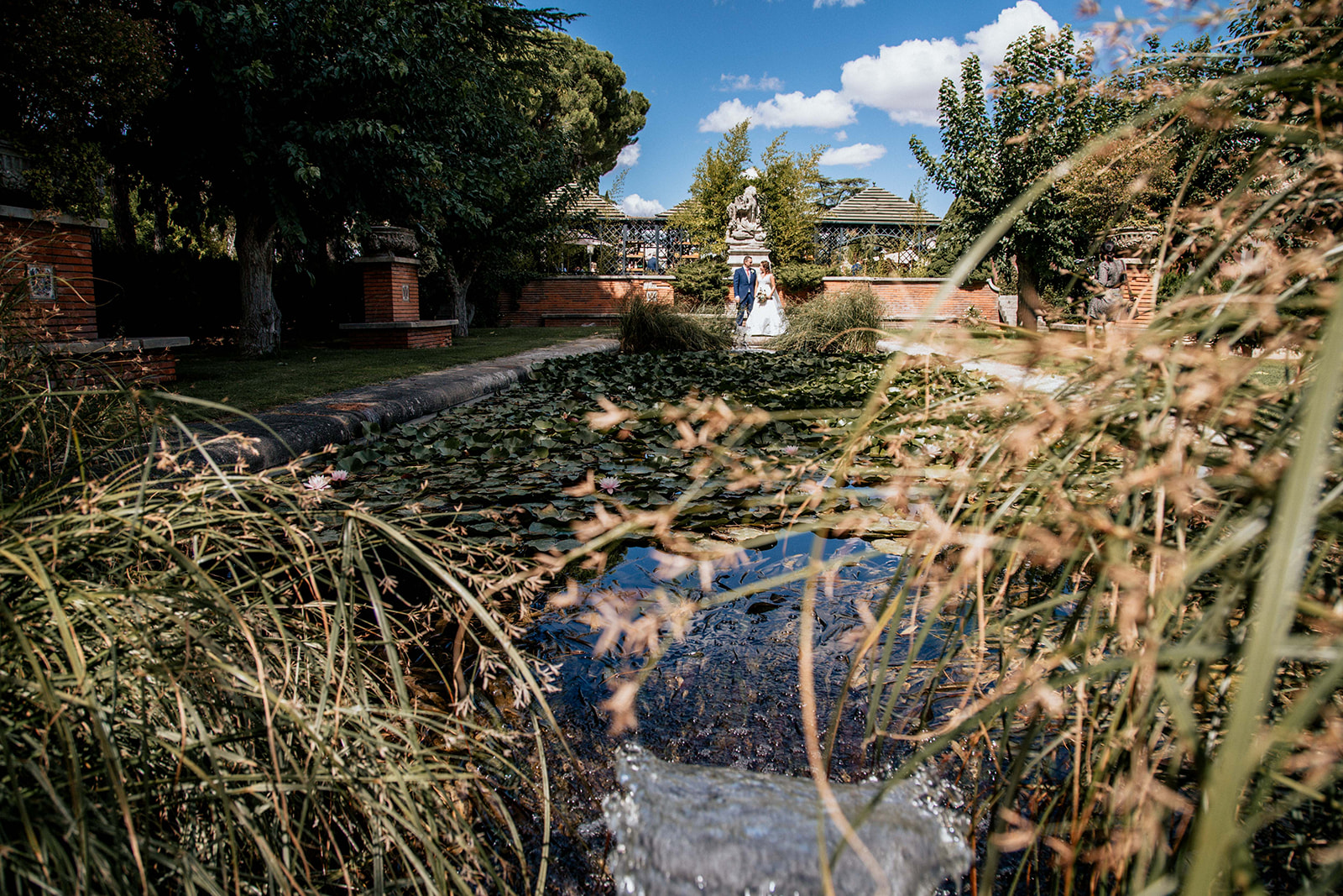 pareja en Boda en Pabellon de Caza Castillo de Viñuelas Madrid