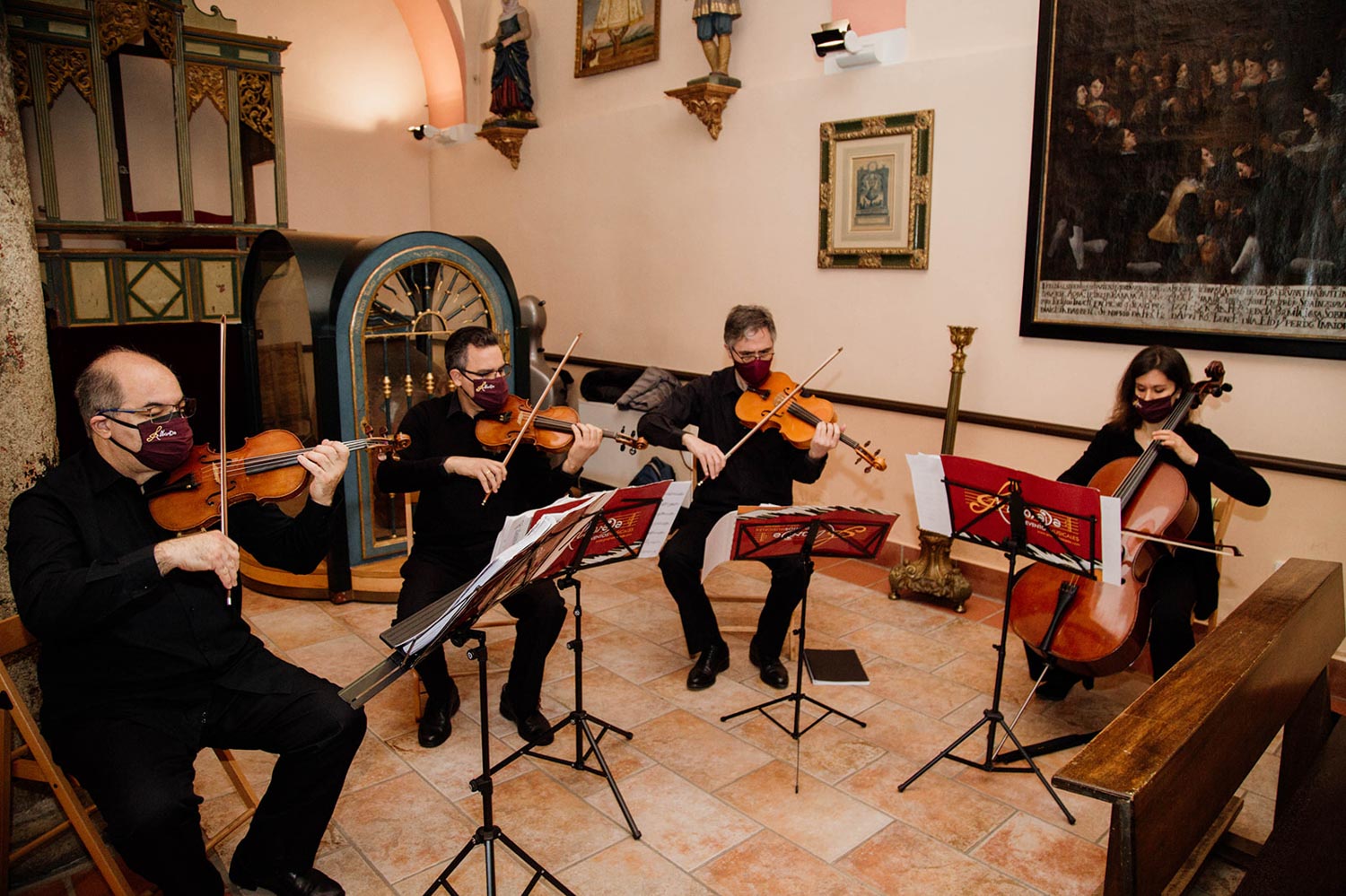 cuatreto de cuerda de violines