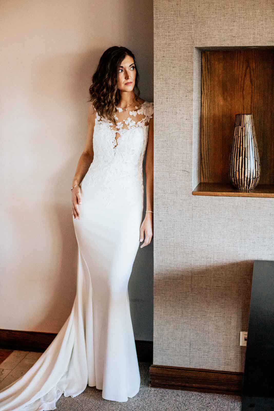 novia con vestido Pronovias