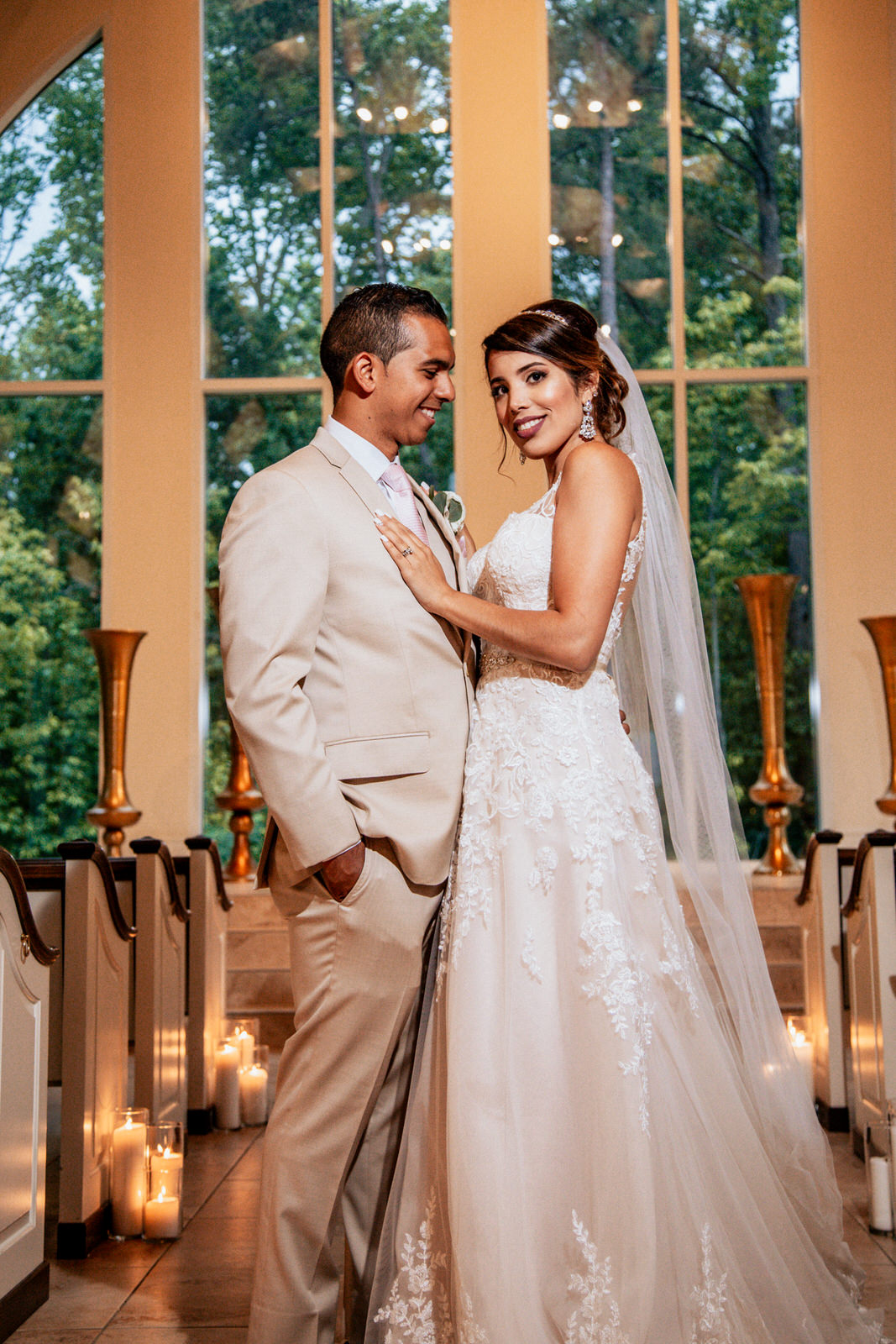 wedding couple at the Ashton Gardens Atlanta