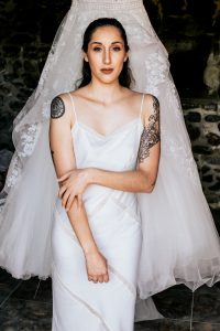 retrato de novia con vestido