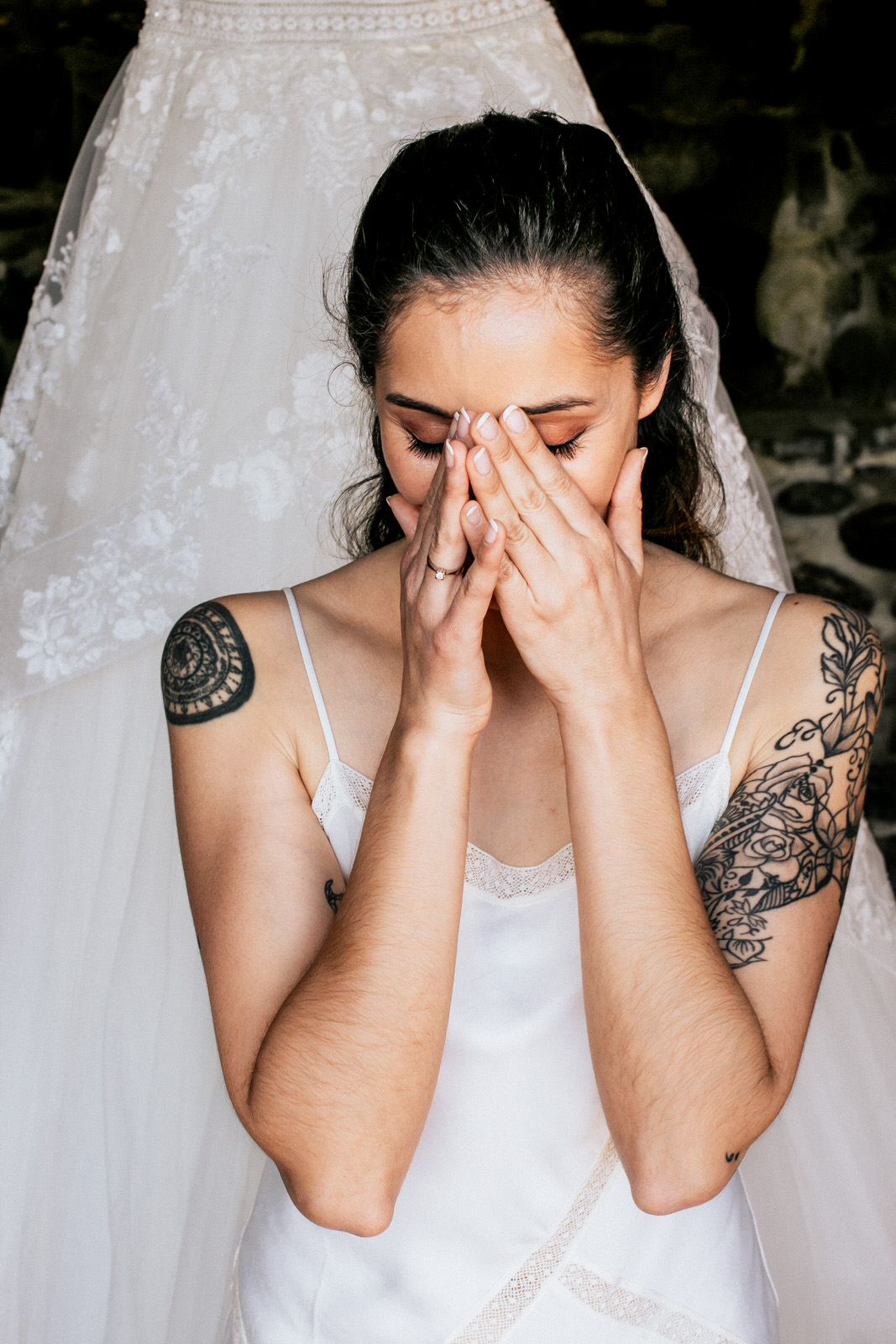 retrato de novia con vestido