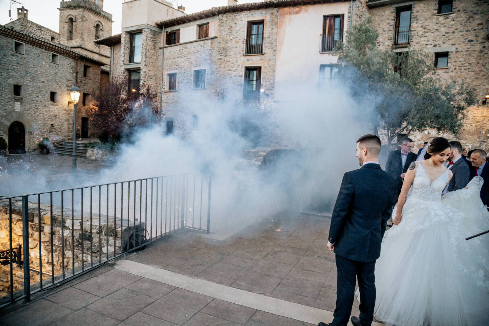 pirotecnia en la boda