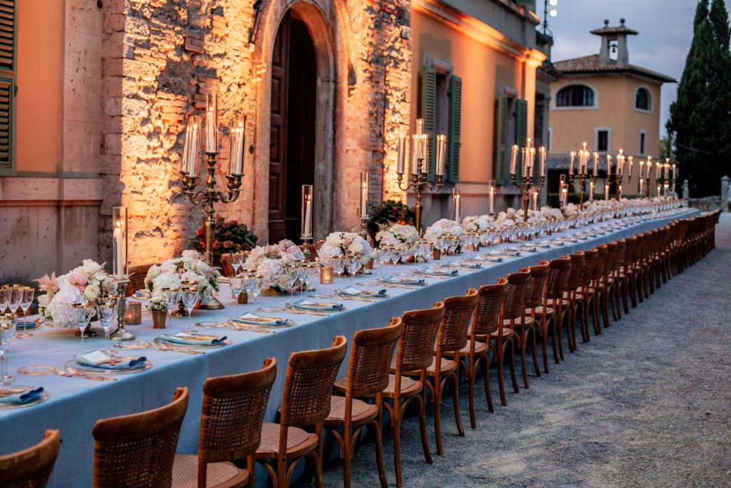 Tables decoration wedding in Rome