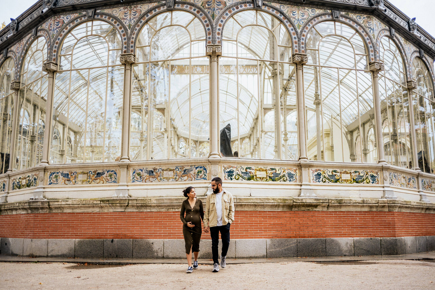 embarazada en el palacio de cristal