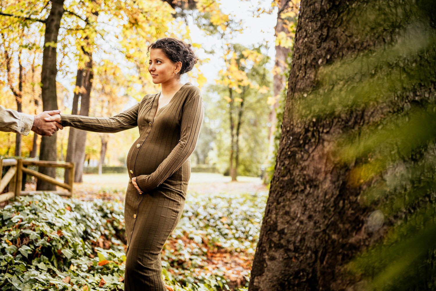embarazada en madrid en parque el retiro