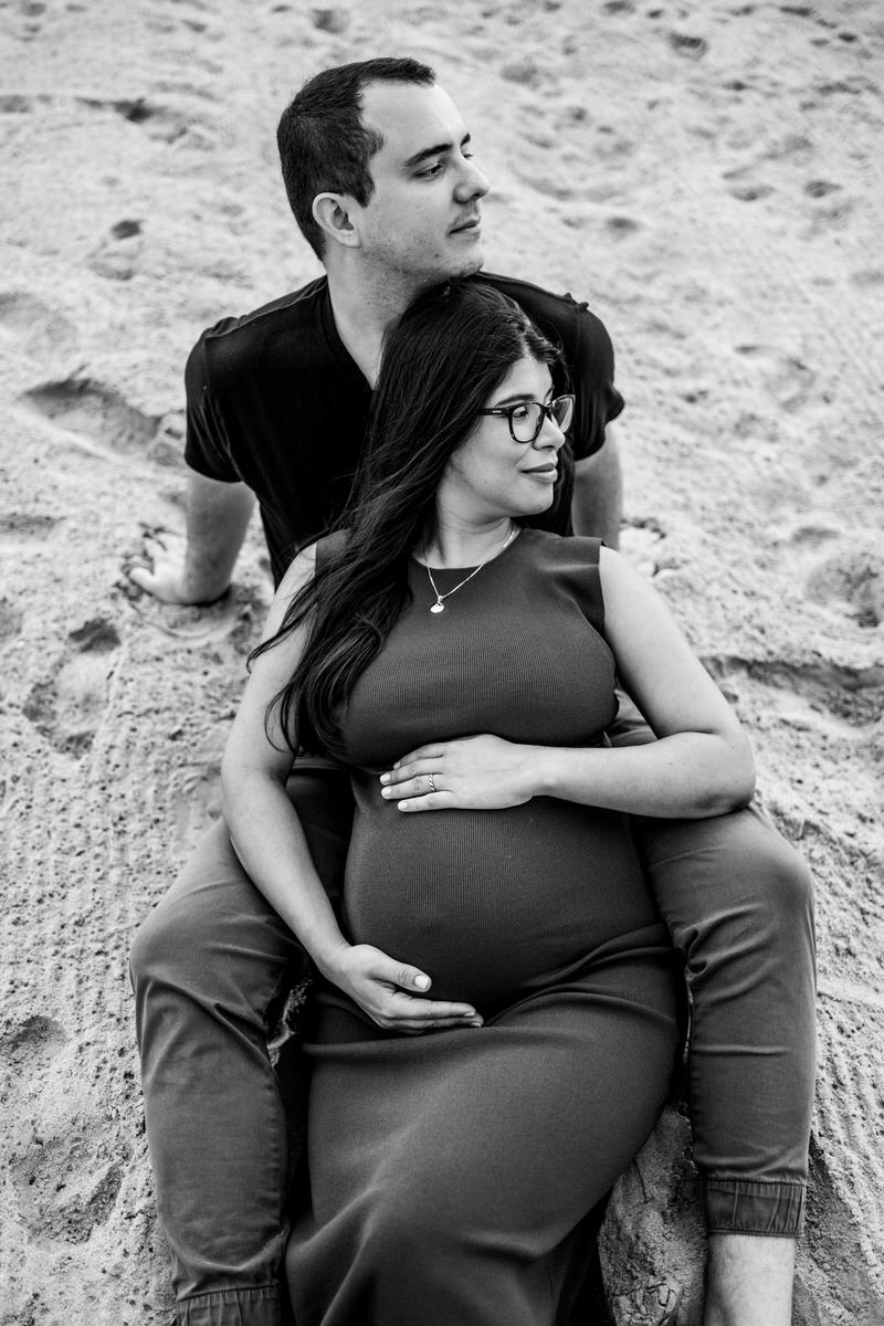 retrato pareja embarazada