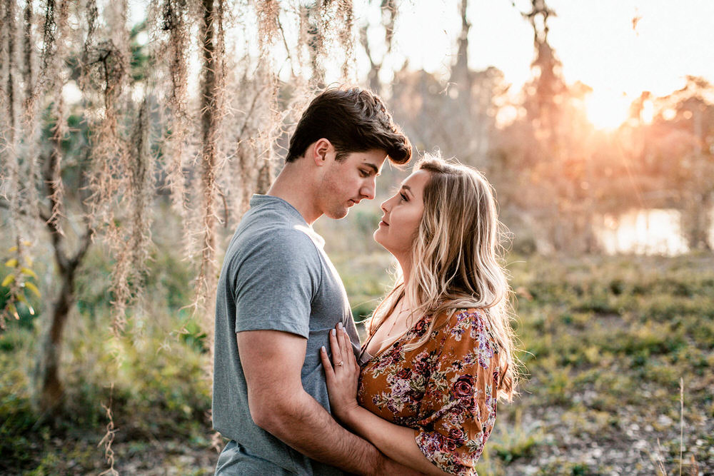 engagement session looking at each other couple looking at each other