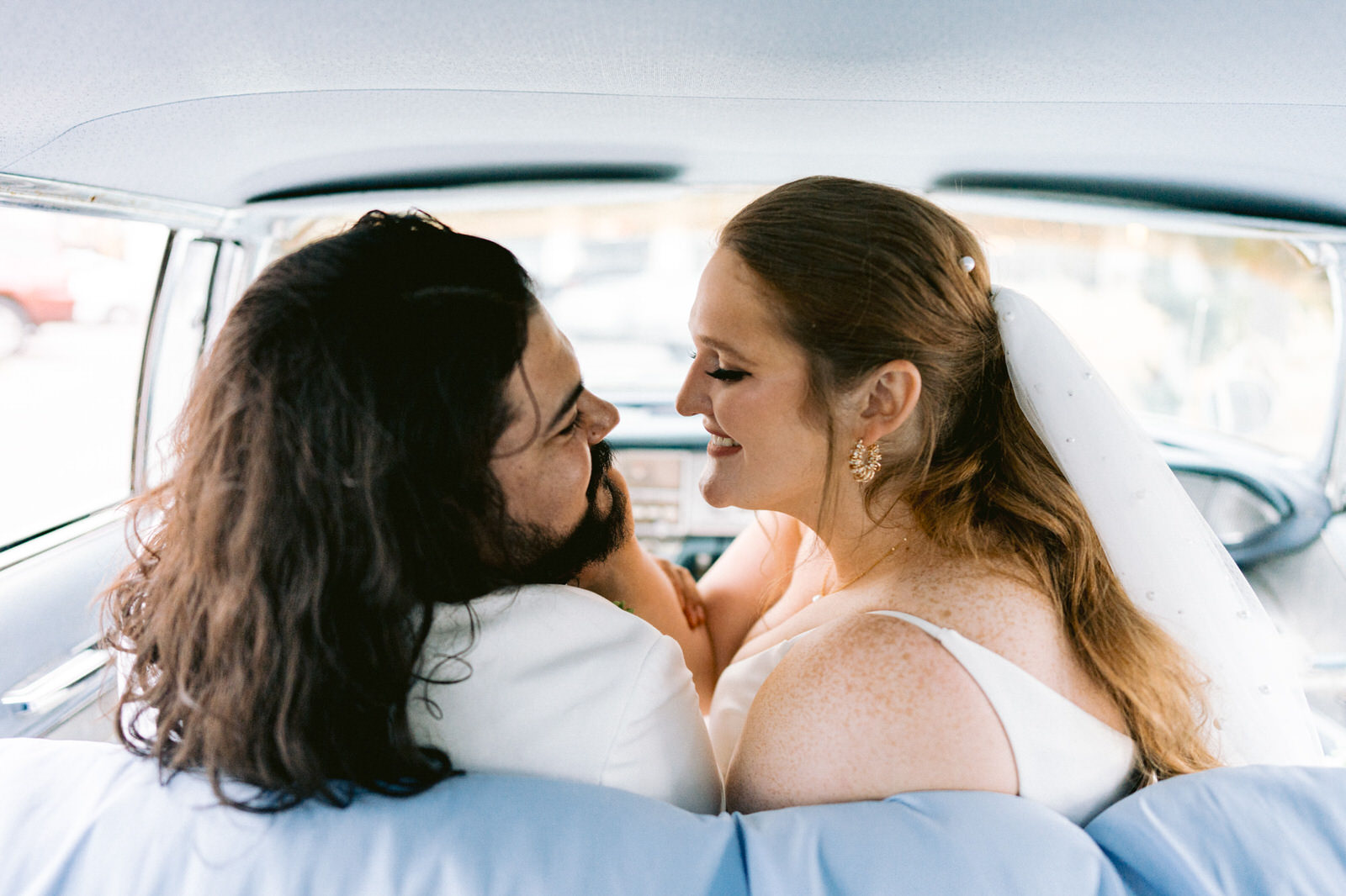 Candid shot couple in their car