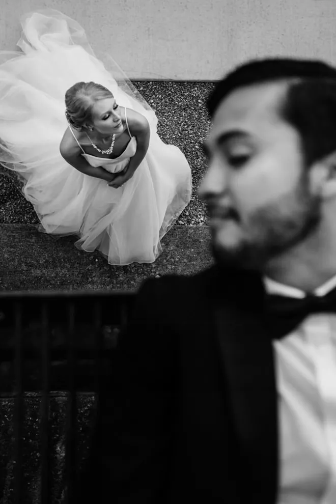 creative wedding portrait by Velas Studio