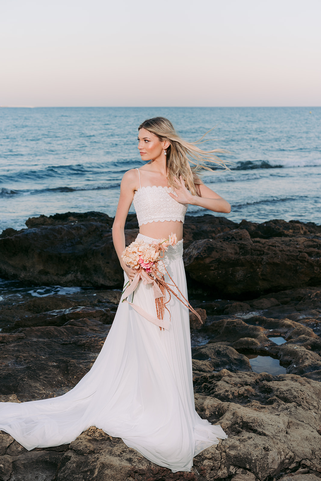 Editorial bridal portrait in Santa Pola Spain